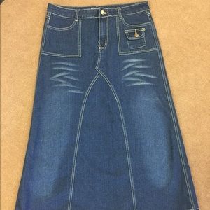 Cato maxi jean skirt.